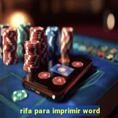 rifa para imprimir word